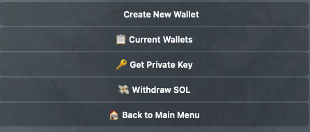 Wallet Management Screenshot